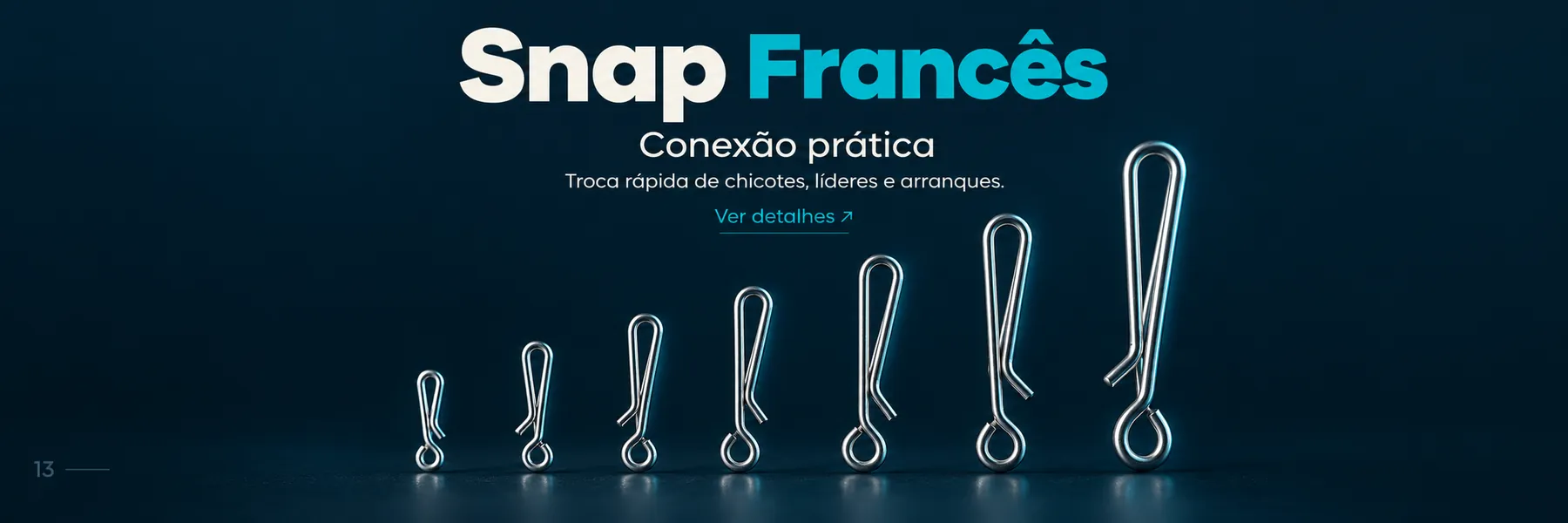Kit Snap Francês — Troca rápida de chicotes, líderes e arranques.
